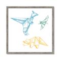 Picture of Geo Dinosaurs II _GroupedProduct_Square_Mini_ _GroupedProduct_Square_Framed_Matted_
