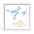 Picture of Geo Dinosaurs II _GroupedProduct_Square_Mini_ _GroupedProduct_Square_Framed_Matted_