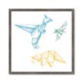 Picture of Geo Dinosaurs II _GroupedProduct_Square_Mini_ _GroupedProduct_Square_Framed_Matted_