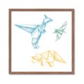 Picture of Geo Dinosaurs II _GroupedProduct_Square_Mini_ _GroupedProduct_Square_Framed_Matted_