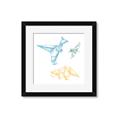 Picture of Geo Dinosaurs II _GroupedProduct_Square_Mini_ _GroupedProduct_Square_Framed_Matted_