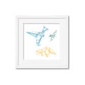 Picture of Geo Dinosaurs II _GroupedProduct_Square_Mini_ _GroupedProduct_Square_Framed_Matted_