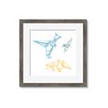 Picture of Geo Dinosaurs II _GroupedProduct_Square_Mini_ _GroupedProduct_Square_Framed_Matted_