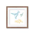 Picture of Geo Dinosaurs II _GroupedProduct_Square_Mini_ _GroupedProduct_Square_Framed_Matted_