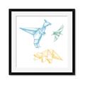Picture of Geo Dinosaurs II _GroupedProduct_Square_Mini_ _GroupedProduct_Square_Framed_Matted_