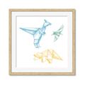 Picture of Geo Dinosaurs II _GroupedProduct_Square_Mini_ _GroupedProduct_Square_Framed_Matted_
