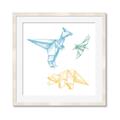 Picture of Geo Dinosaurs II _GroupedProduct_Square_Mini_ _GroupedProduct_Square_Framed_Matted_