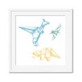 Picture of Geo Dinosaurs II _GroupedProduct_Square_Mini_ _GroupedProduct_Square_Framed_Matted_