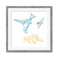 Picture of Geo Dinosaurs II _GroupedProduct_Square_Mini_ _GroupedProduct_Square_Framed_Matted_