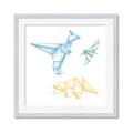 Picture of Geo Dinosaurs II _GroupedProduct_Square_Mini_ _GroupedProduct_Square_Framed_Matted_