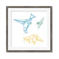 Picture of Geo Dinosaurs II _GroupedProduct_Square_Mini_ _GroupedProduct_Square_Framed_Matted_