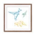 Picture of Geo Dinosaurs II _GroupedProduct_Square_Mini_ _GroupedProduct_Square_Framed_Matted_