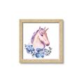 Picture of Pink Floral Unicorn _GroupedProduct_Square_Mini_ _GroupedProduct_Square_Framed_Matted_