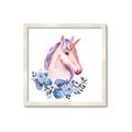 Picture of Pink Floral Unicorn _GroupedProduct_Square_Mini_ _GroupedProduct_Square_Framed_Matted_