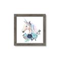 Picture of Blue Floral Unicorn _GroupedProduct_Square_Mini_ _GroupedProduct_Square_Framed_Matted_
