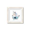 Picture of Blue Floral Unicorn _GroupedProduct_Square_Mini_ _GroupedProduct_Square_Framed_Matted_
