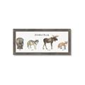 Picture of Woodland Animal Row _GroupedProduct_Panel_Landscape_Mini_ _GroupedProduct_Panel_Landscape_Framed_Matted_