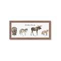 Picture of Woodland Animal Row _GroupedProduct_Panel_Landscape_Mini_ _GroupedProduct_Panel_Landscape_Framed_Matted_