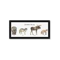 Picture of Woodland Animal Row _GroupedProduct_Panel_Landscape_Mini_ _GroupedProduct_Panel_Landscape_Framed_Matted_