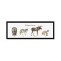 Picture of Woodland Animal Row _GroupedProduct_Panel_Landscape_Mini_ _GroupedProduct_Panel_Landscape_Framed_Matted_
