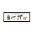 Picture of Woodland Animal Row _GroupedProduct_Panel_Landscape_Mini_ _GroupedProduct_Panel_Landscape_Framed_Matted_