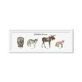 Picture of Woodland Animal Row _GroupedProduct_Panel_Landscape_Mini_ _GroupedProduct_Panel_Landscape_Framed_Matted_