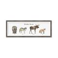 Picture of Woodland Animal Row _GroupedProduct_Panel_Landscape_Mini_ _GroupedProduct_Panel_Landscape_Framed_Matted_
