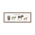 Picture of Woodland Animal Row _GroupedProduct_Panel_Landscape_Mini_ _GroupedProduct_Panel_Landscape_Framed_Matted_