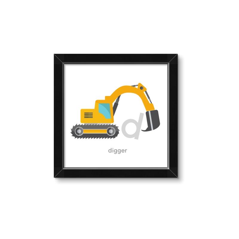 Picture of Digger _GroupedProduct_Square_Mini_ _GroupedProduct_Square_Framed_Matted_
