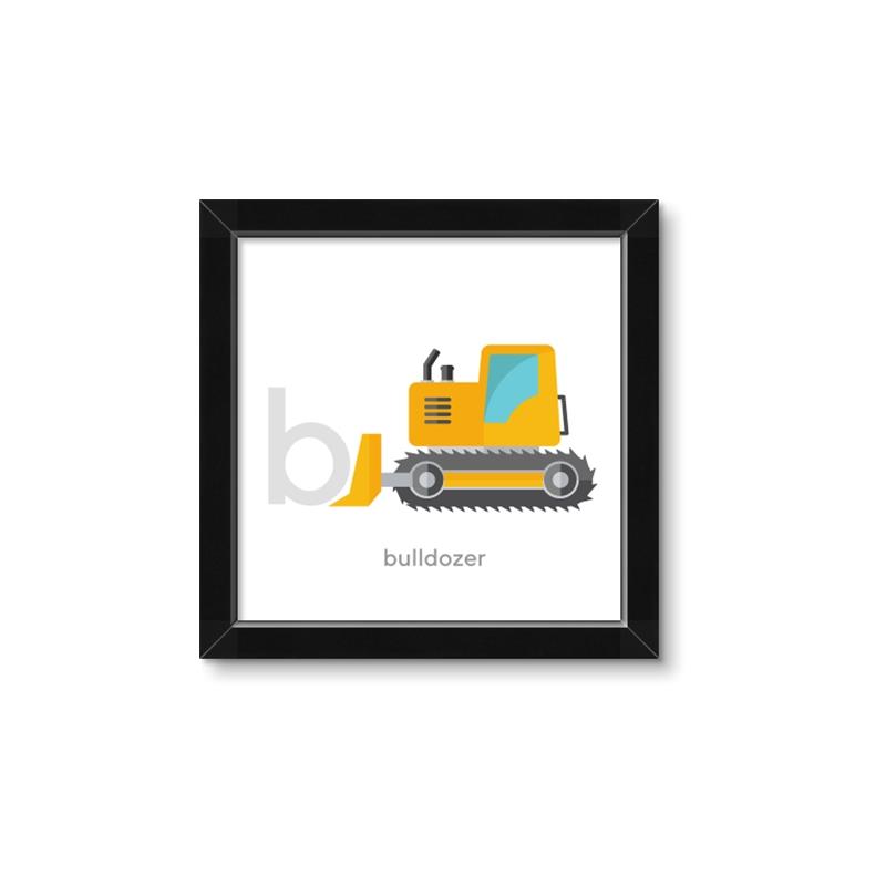 Picture of Bulldozer _GroupedProduct_Square_Mini_ _GroupedProduct_Square_Framed_Matted_