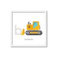 Picture of Bulldozer _GroupedProduct_Square_Mini_ _GroupedProduct_Square_Framed_Matted_