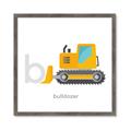 Picture of Bulldozer _GroupedProduct_Square_Mini_ _GroupedProduct_Square_Framed_Matted_