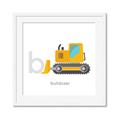 Picture of Bulldozer _GroupedProduct_Square_Mini_ _GroupedProduct_Square_Framed_Matted_