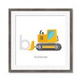 Picture of Bulldozer _GroupedProduct_Square_Mini_ _GroupedProduct_Square_Framed_Matted_
