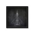 Picture of Blueprint Jet II _GroupedProduct_Square_Mini_ _GroupedProduct_Square_Framed_Matted_
