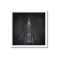 Picture of Blueprint Jet II _GroupedProduct_Square_Mini_ _GroupedProduct_Square_Framed_Matted_