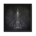 Picture of Blueprint Jet II _GroupedProduct_Square_Mini_ _GroupedProduct_Square_Framed_Matted_