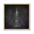 Picture of Blueprint Jet II _GroupedProduct_Square_Mini_ _GroupedProduct_Square_Framed_Matted_