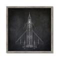 Picture of Blueprint Jet II _GroupedProduct_Square_Mini_ _GroupedProduct_Square_Framed_Matted_
