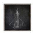Picture of Blueprint Jet II _GroupedProduct_Square_Mini_ _GroupedProduct_Square_Framed_Matted_
