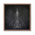 Picture of Blueprint Jet II _GroupedProduct_Square_Mini_ _GroupedProduct_Square_Framed_Matted_
