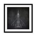 Picture of Blueprint Jet II _GroupedProduct_Square_Mini_ _GroupedProduct_Square_Framed_Matted_