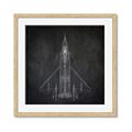 Picture of Blueprint Jet II _GroupedProduct_Square_Mini_ _GroupedProduct_Square_Framed_Matted_