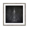Picture of Blueprint Jet II _GroupedProduct_Square_Mini_ _GroupedProduct_Square_Framed_Matted_