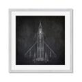 Picture of Blueprint Jet II _GroupedProduct_Square_Mini_ _GroupedProduct_Square_Framed_Matted_
