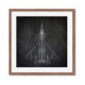 Picture of Blueprint Jet II _GroupedProduct_Square_Mini_ _GroupedProduct_Square_Framed_Matted_