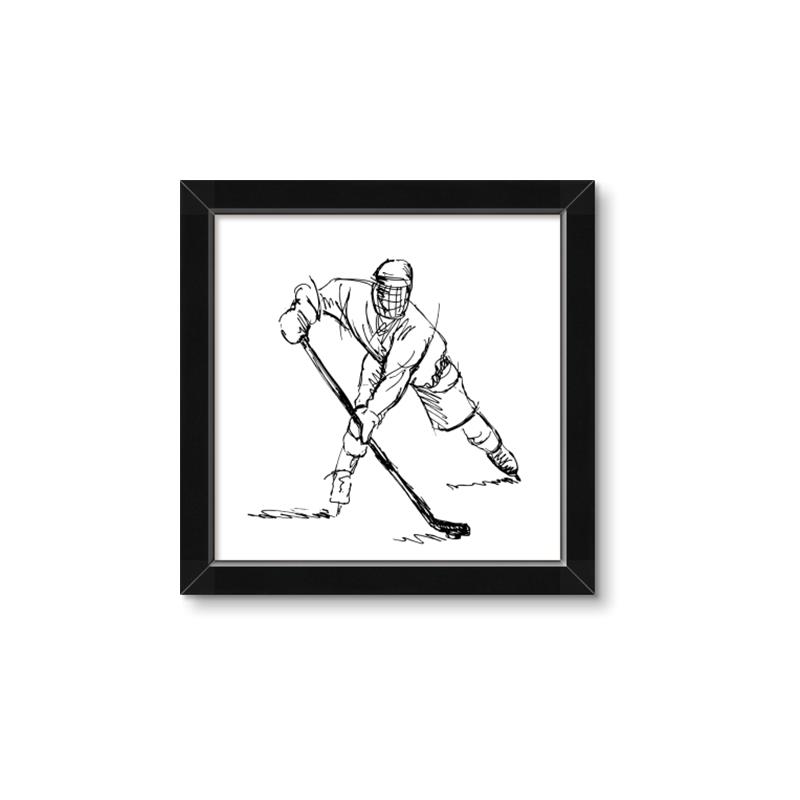 Picture of Hockey Sketch  _GroupedProduct_Square_Mini_ _GroupedProduct_Square_Framed_Matted_