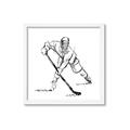 Picture of Hockey Sketch  _GroupedProduct_Square_Mini_ _GroupedProduct_Square_Framed_Matted_