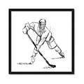 Picture of Hockey Sketch  _GroupedProduct_Square_Mini_ _GroupedProduct_Square_Framed_Matted_