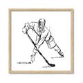 Picture of Hockey Sketch  _GroupedProduct_Square_Mini_ _GroupedProduct_Square_Framed_Matted_